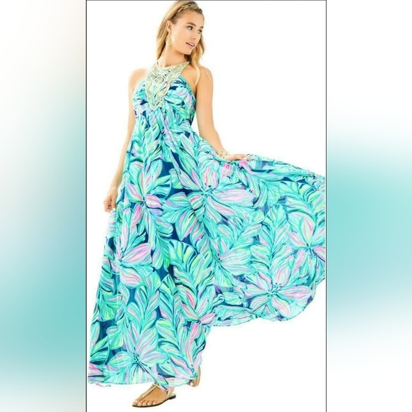 Lilly Pulitzer Lanette Maxi Dancing Lady - Picture 3 of 3